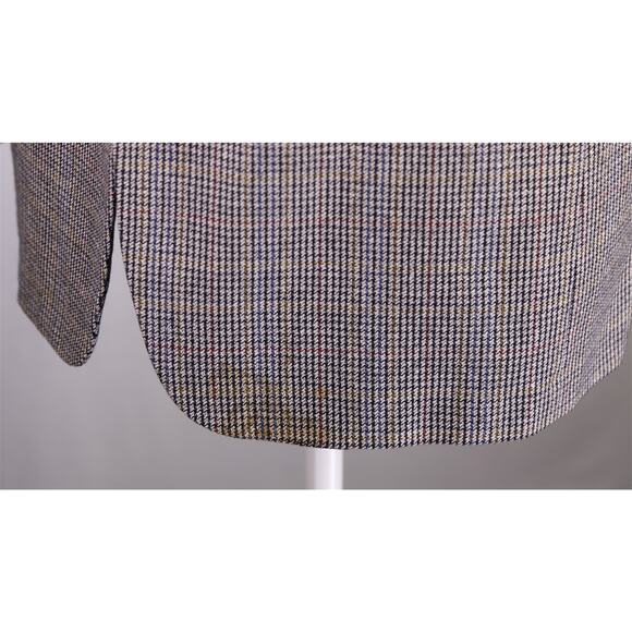 Giliberto Spector New York Bespoke Black White Woven Silk Sportcoat Blazer 42R - Picture 7 of 9